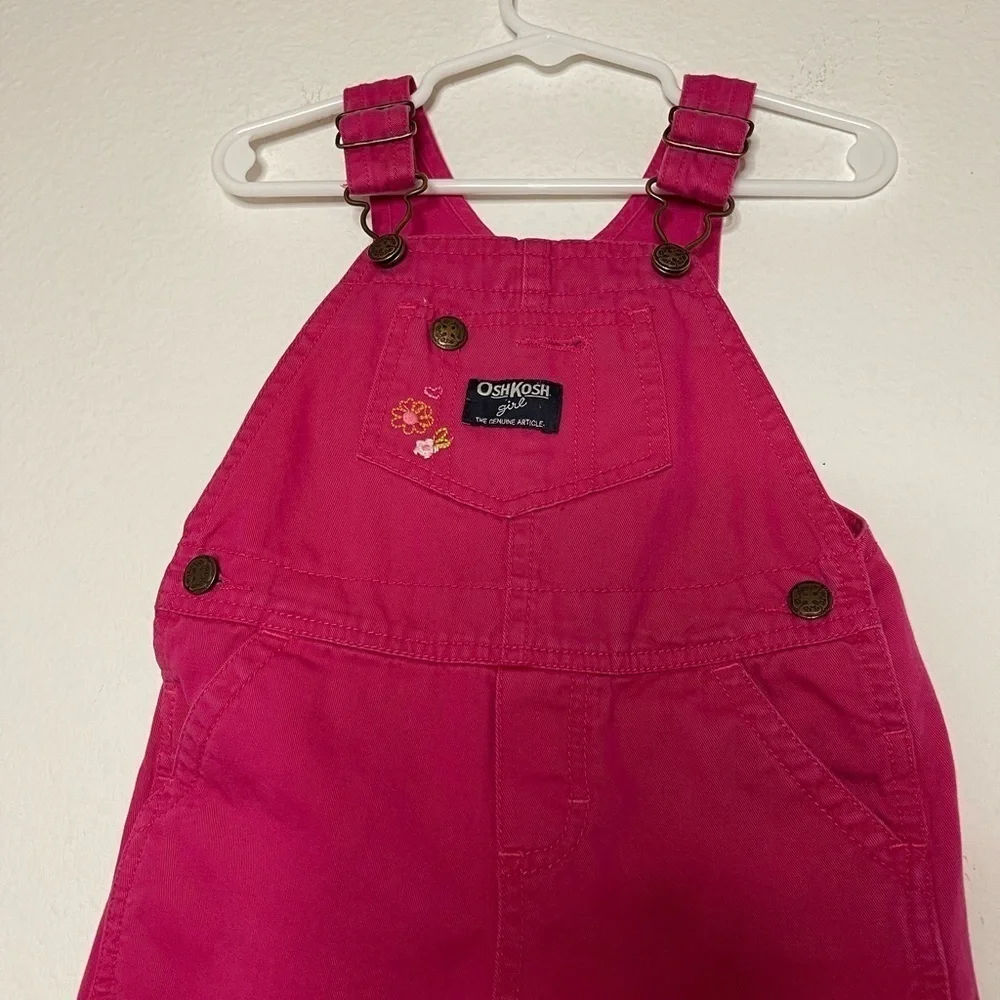 OshKosh B’gosh Vintage Embroidered pink Overalls